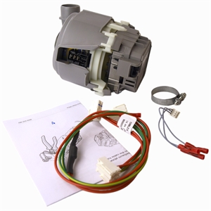 Spulepumpe med varmelegeme til opvasker fra Siemens, Bosch og andre mærker.